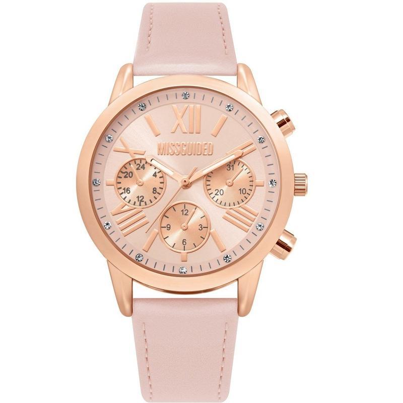 Missguided Pink Strap Pink Dial