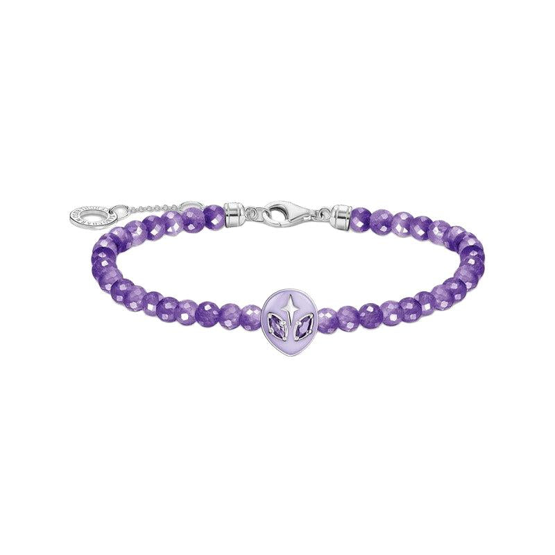Thomas Sabo Bracelet with Imitation Amethyst Bead Silver – Brand