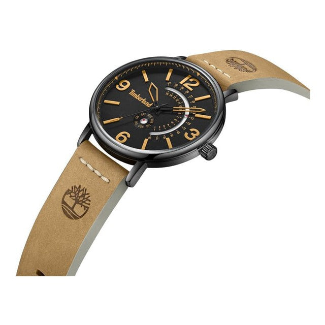 Timberland Saunderstown 3 Hands-Day Date Leather Strap