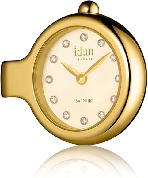 Idun Champagne Dial Gold Pendant Charm Watch