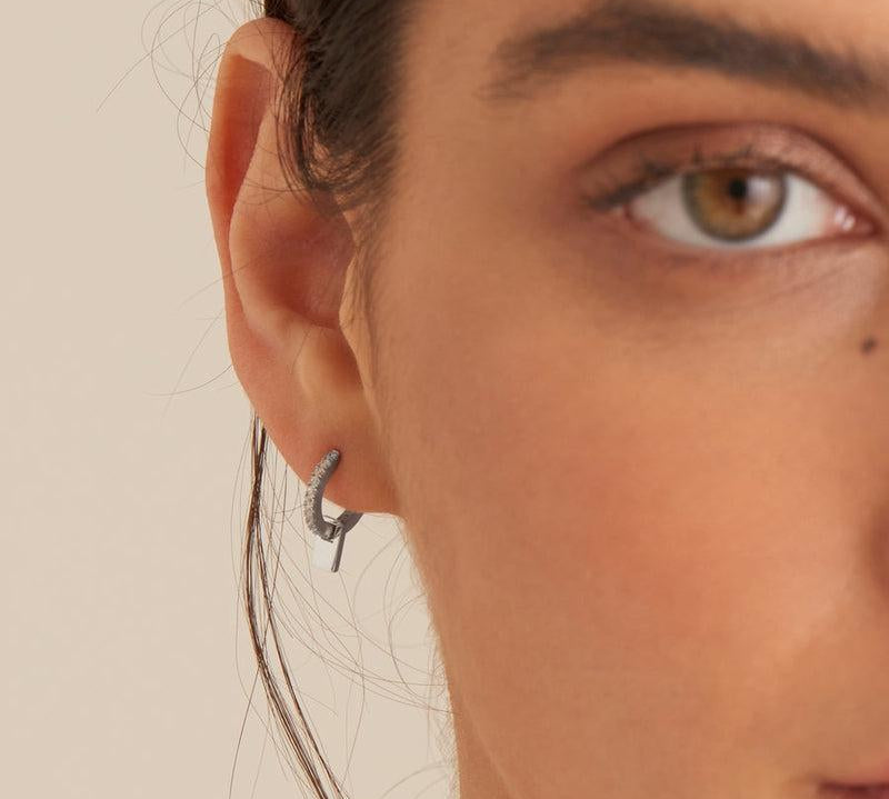 Ania Haie Glam Pendant Huggie Hoop Earrings