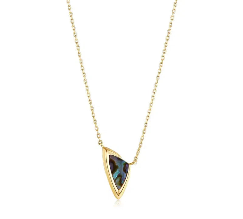 Ania Haie Gold Arrow Abalone Pendant Necklace