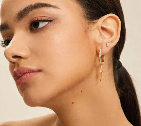 Ania Haie Gold Arrow Abalone Stud Earrings