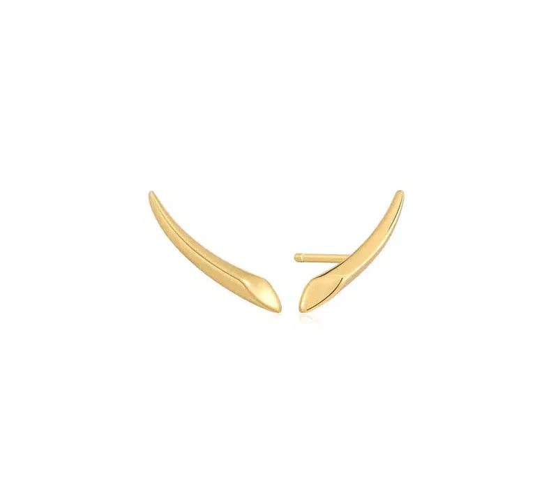 Ania Haie Gold Arrow Climber Stud Earrings