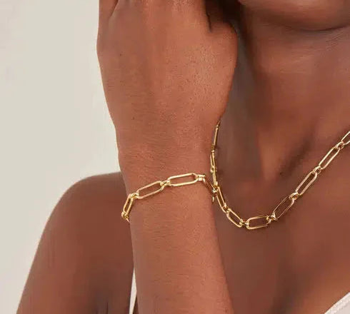 Ania Haie Gold Cable Connect Chunky Chain Bracelet