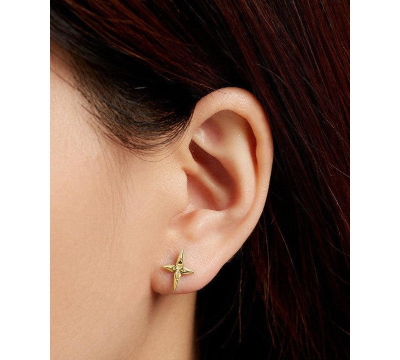 Ania Haie Gold Cross Stud Earrings