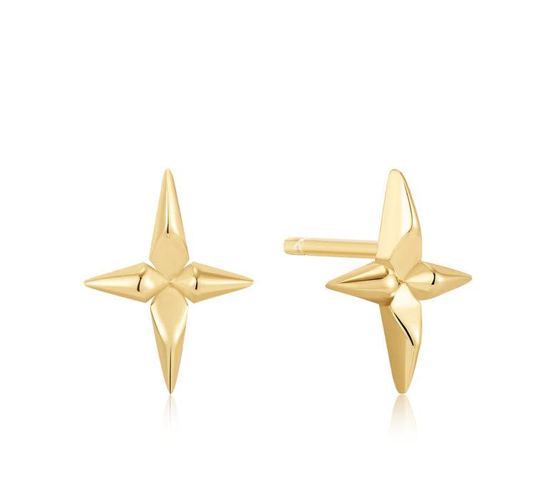 Ania Haie Gold Cross Stud Earrings