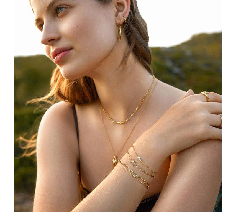 Ania Haie Gold Geometric Chain Bracelet
