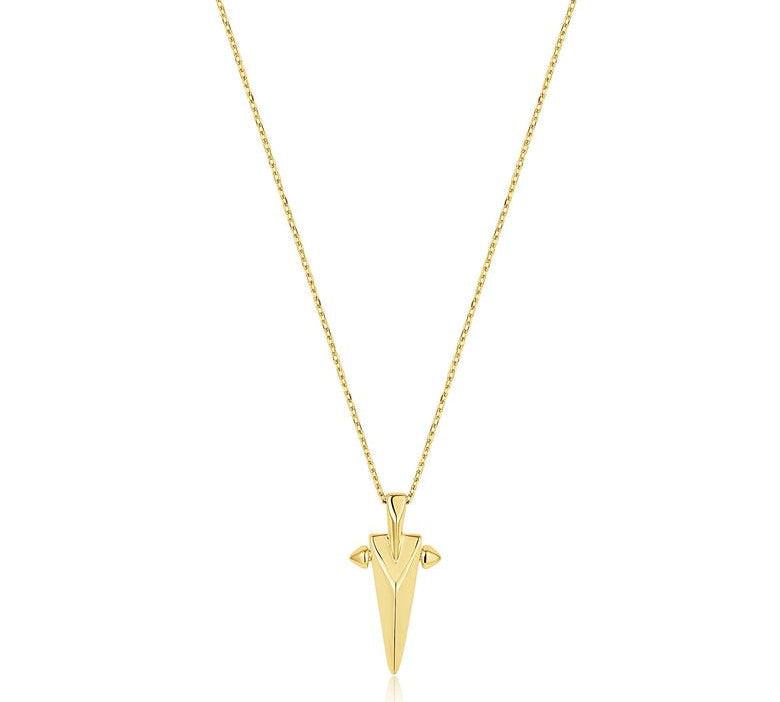 Ania Haie Gold Geometric Point Pendant Necklace