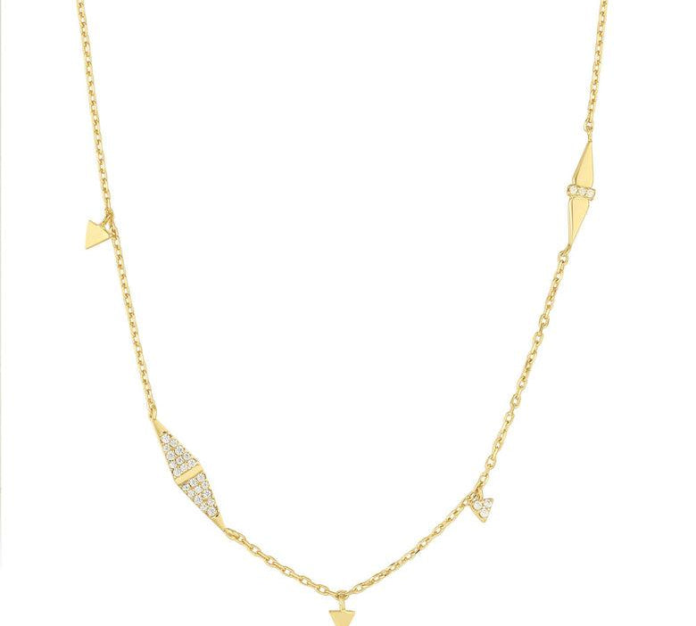Ania Haie Gold Geometric Sparkle Chain Necklace