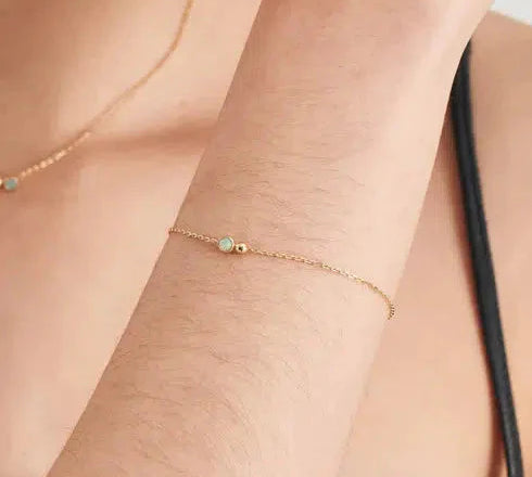 Ania Haie Gold Orb Amazonite Chain Bracelet