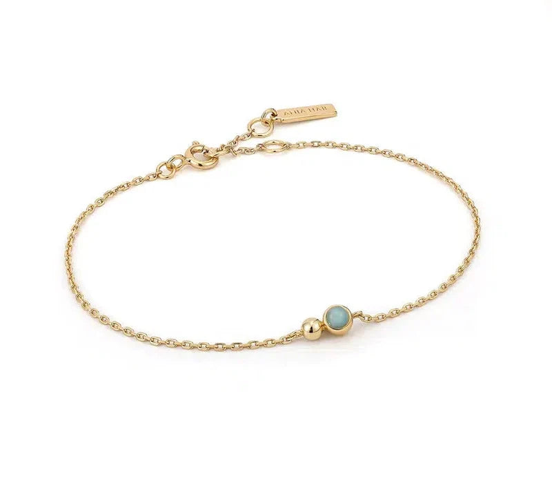 Ania Haie Gold Orb Amazonite Chain Bracelet