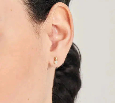 Ania Haie Gold Orb Amazonite Stud Earrings