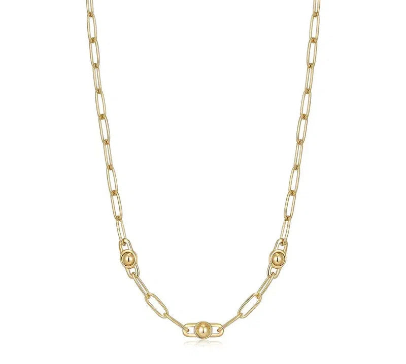 Ania Haie Gold Orb Link Chunky Chain Necklace
