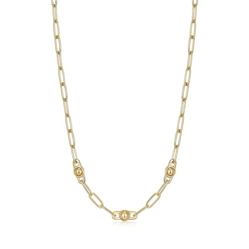 Ania Haie Gold Orb Link Chunky Chain Necklace