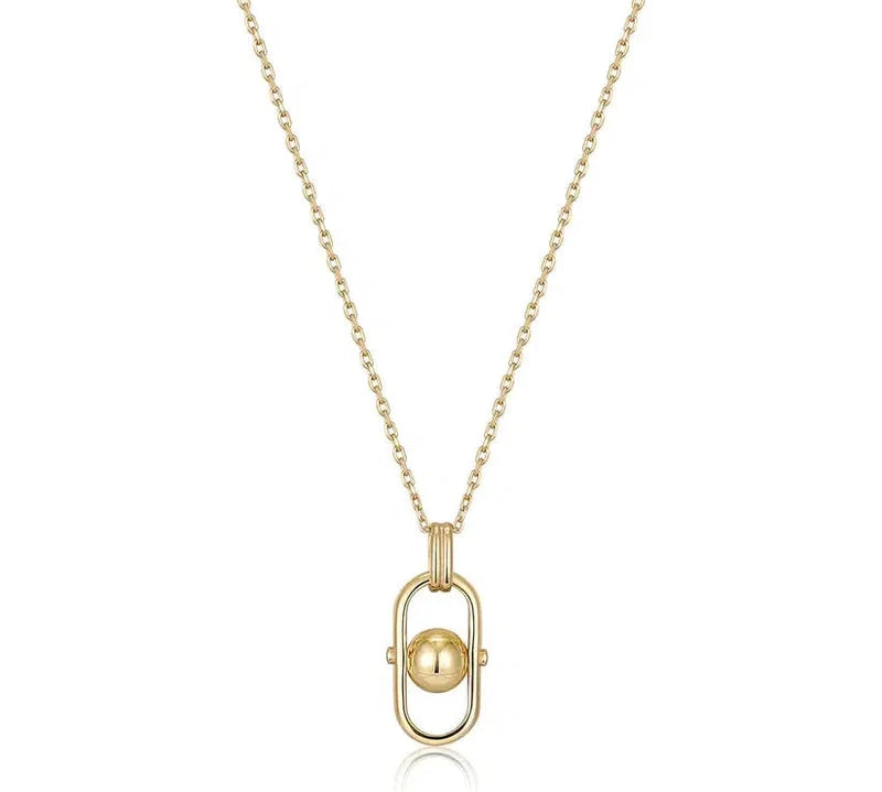 Ania Haie Gold Orb Link Drop Pendant Necklace