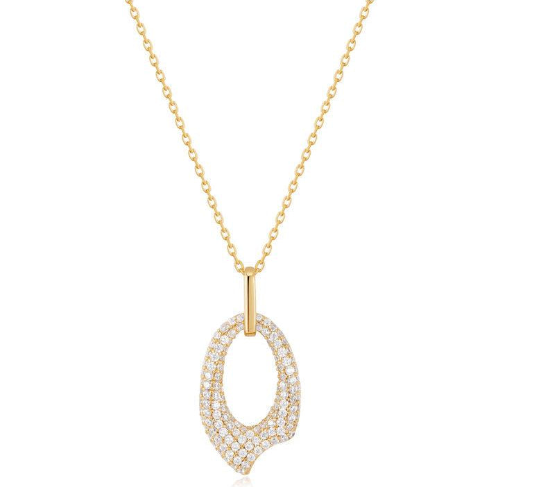 Ania Haie Gold Pave Arrow Pendant Necklace
