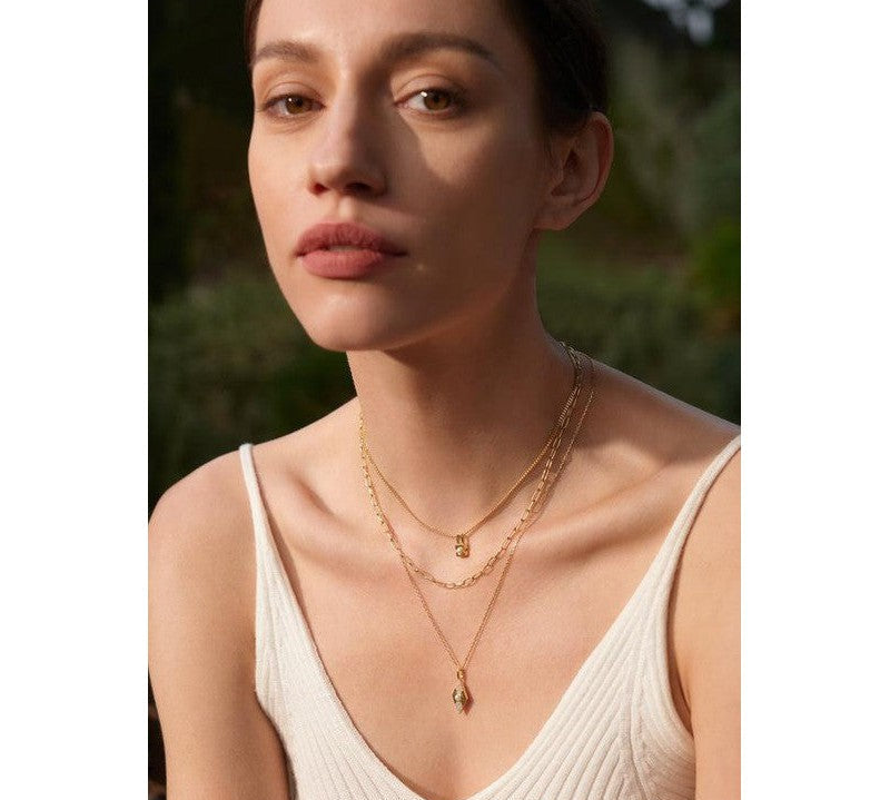 Ania Haie Gold Pearl Geometric Pendant Necklace