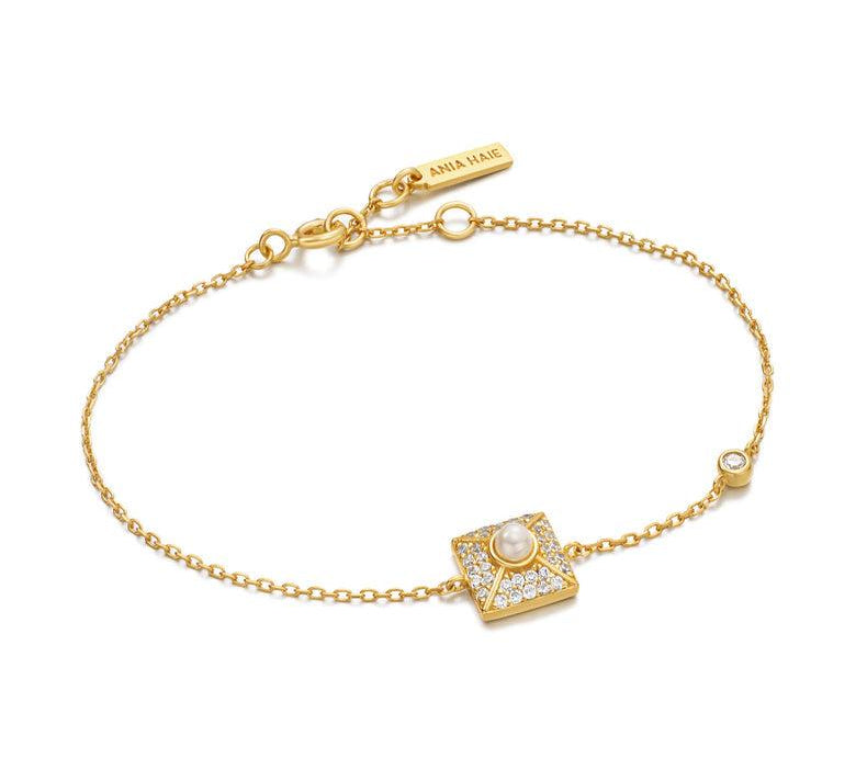 Ania Haie Gold Pearl Pave Bracelet