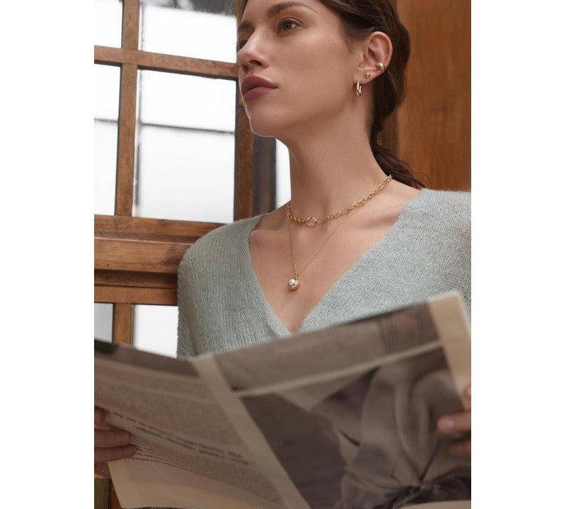 Ania Haie Gold Pearl Sphere Pendant Necklace