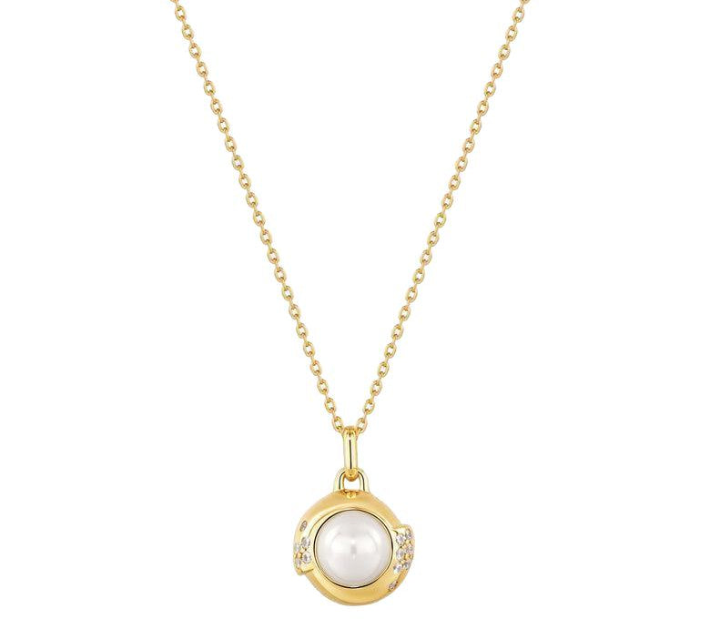 Ania Haie Gold Pearl Sphere Pendant Necklace