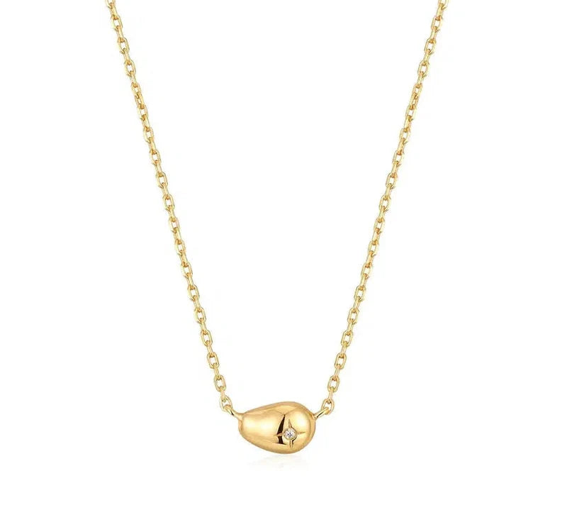 Ania Haie Gold Pebble Sparkle Necklace