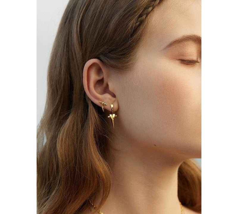 Ania Haie Gold Point Huggie Hoop Earrings