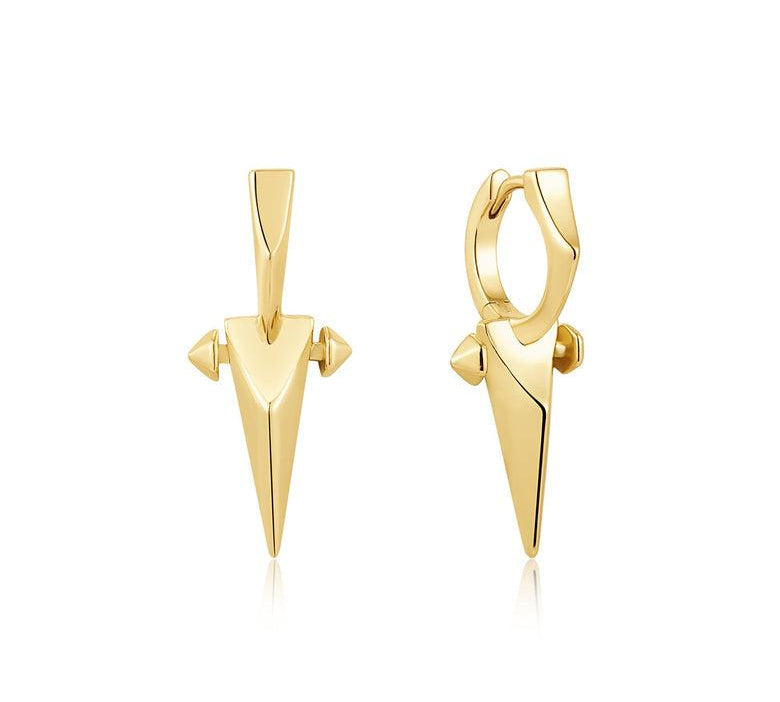 Ania Haie Gold Point Huggie Hoop Earrings