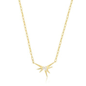 Ania Haie Gold Sparkle Spike Pendant Necklace