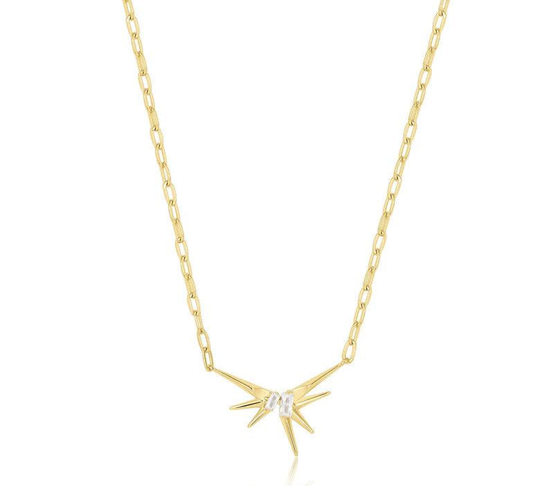 Ania Haie Gold Sparkle Spike Pendant Necklace