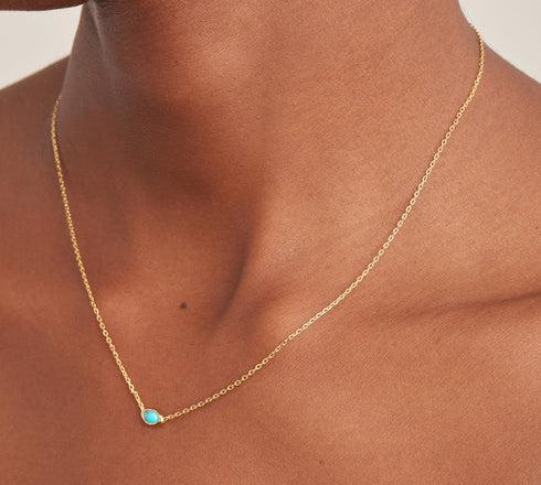 Ania Haie Gold Turquoise Wave Necklace