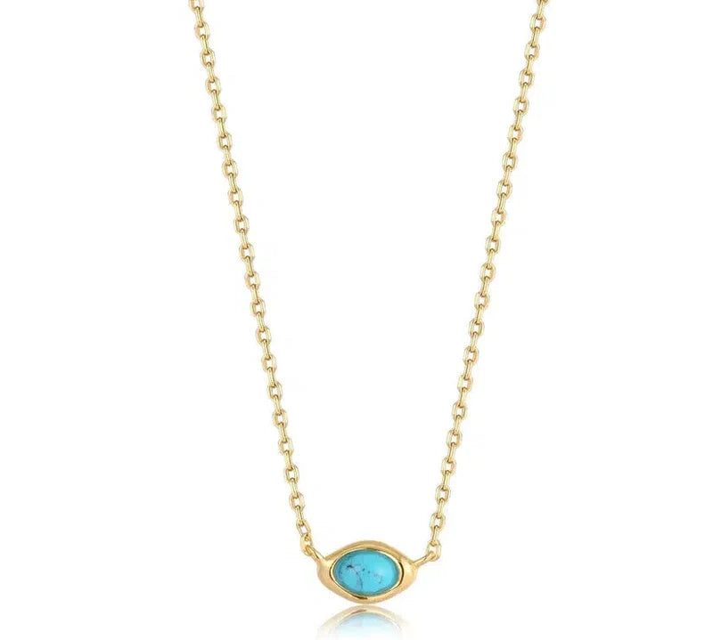 Ania Haie Gold Turquoise Wave Necklace