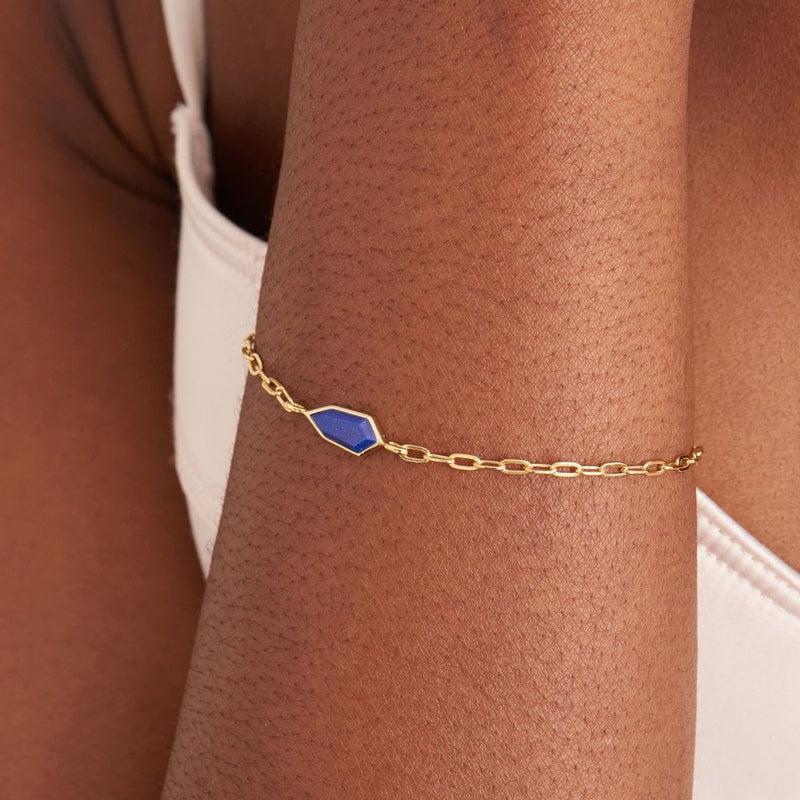 Ania Haie Lapis Emblem Chain Bracelet