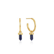 Ania Haie Lapis Point Pendant Small Hoop Earrings