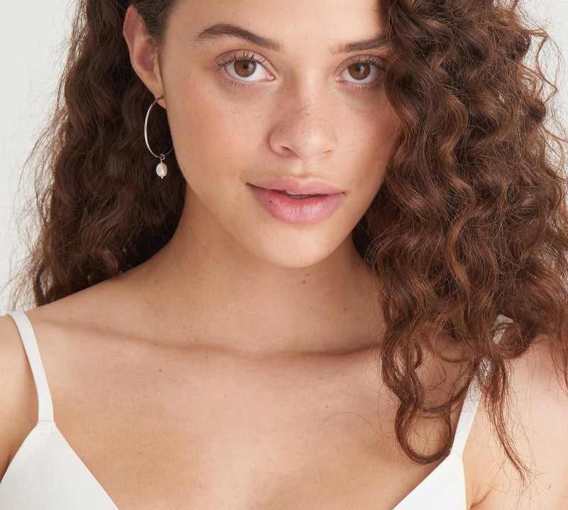 Ania Haie Pearl Hoop Earrings