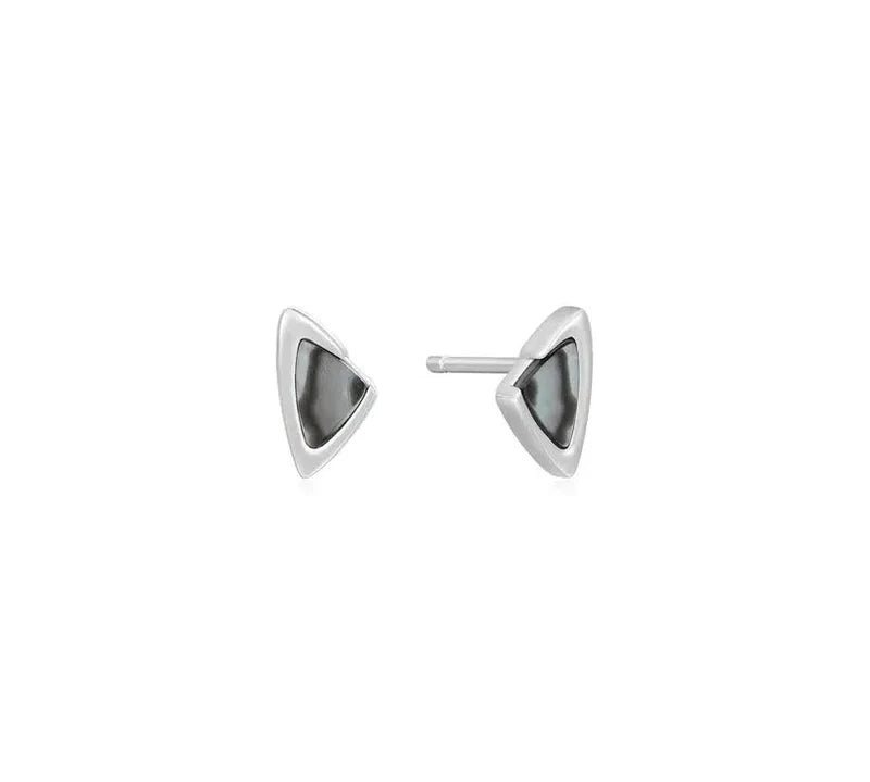 Ania Haie Silver Arrow Abalone Stud Earrings