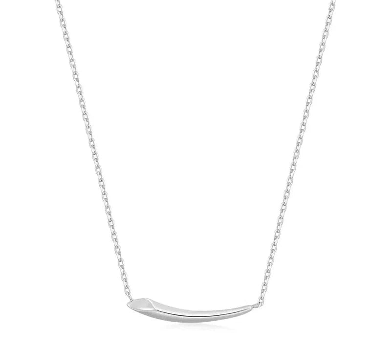 Ania Haie Silver Arrow Bar Necklace