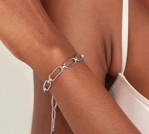 Ania Haie Silver Cable Connect Chunky Chain Bracelet