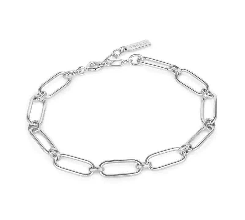 Ania Haie Silver Cable Connect Chunky Chain Bracelet