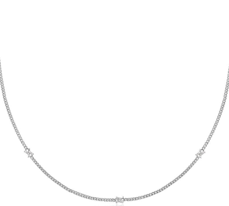 Ania Haie Silver Cross Station Necklace