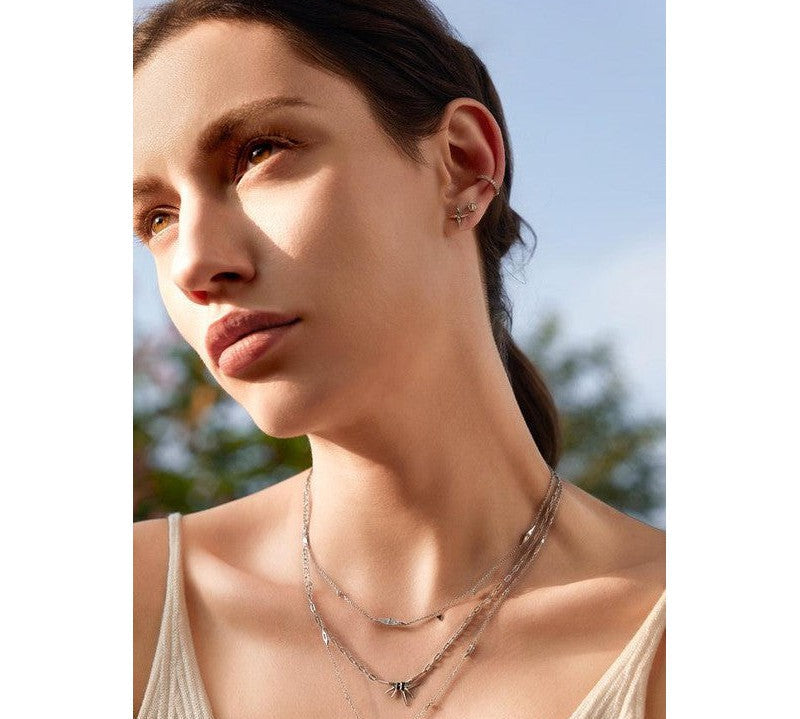 Ania Haie Silver Cross Stud Earrings