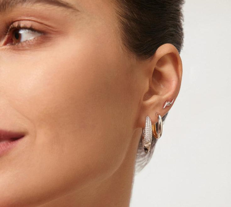 Ania Haie Silver Double Spike Stud Earrings