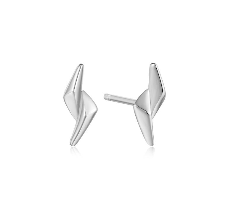 Ania Haie Silver Double Spike Stud Earrings