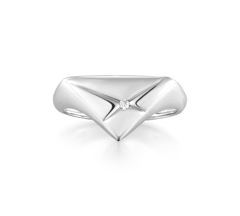 Ania Haie Silver Kiss Triangle Ring