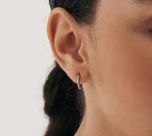 Ania Haie Silver Orb Huggie Hoop Earrings