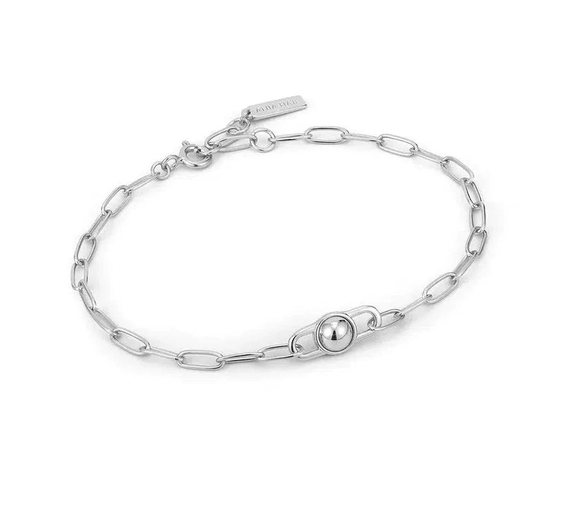 Ania Haie Silver Orb Link Chunky Chain Bracelet