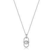 Ania Haie Silver Orb Link Drop Pendant Necklace