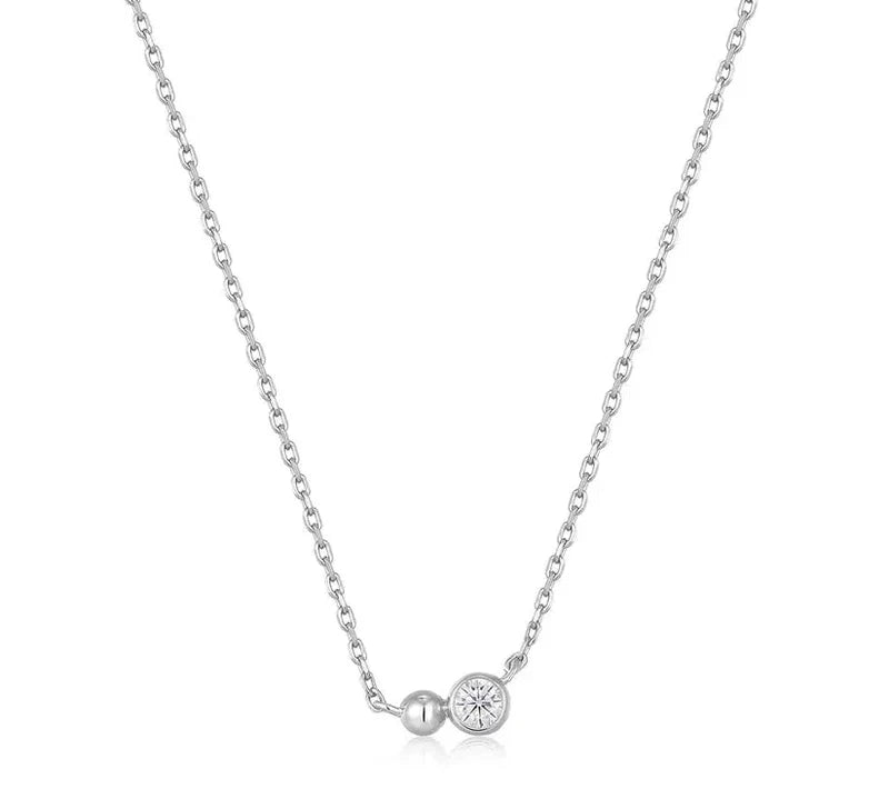 Ania Haie Silver Orb Sparkle Pendant Necklace