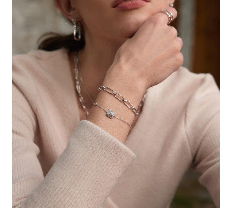 Ania Haie Silver Pearl Pave Bracelet