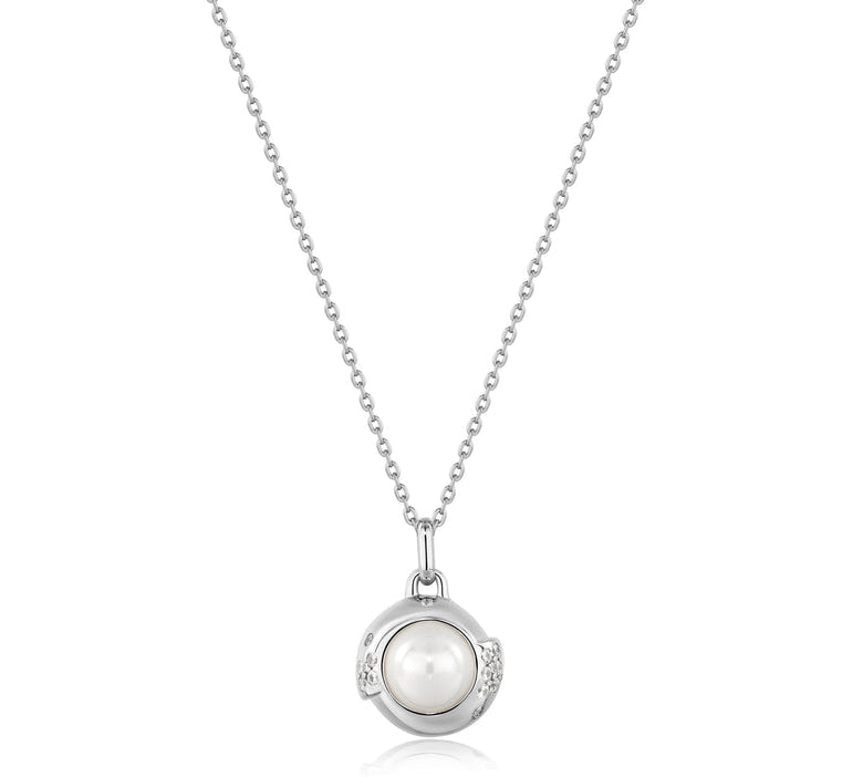 Ania Haie Silver Pearl Sphere Pendant Necklace